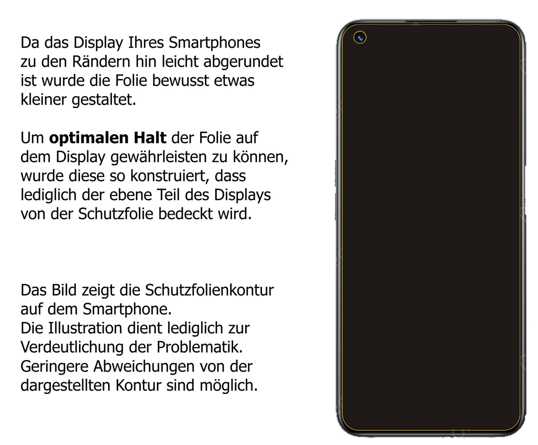 Privatsphäre-Schutz durch Sichtschutz-Folie passend zugeschnitten für Realme 8i