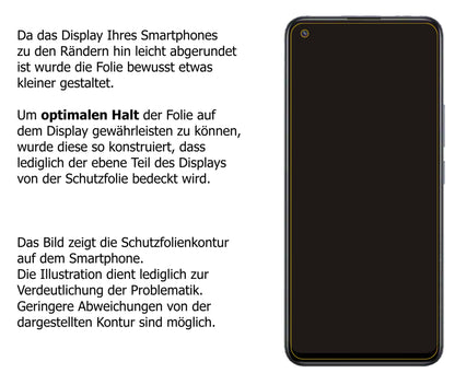1x 9H Schutzfolie matt für Realme 8s Panzerfolie