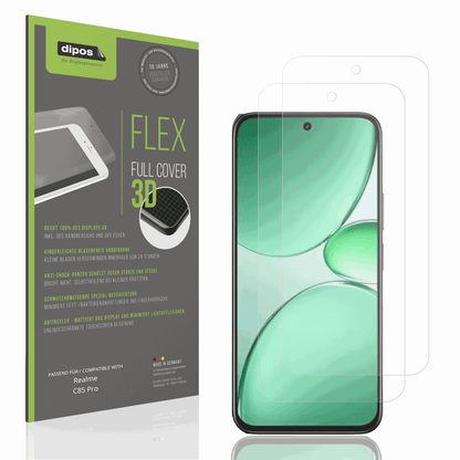 Matte Displayschutzfolie von dipos passend für realmec85 pro, 100% Displayabdeckung und blasenfreie Montage