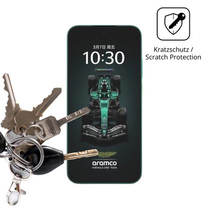 Schutz gegen Kratzer auf dem realmegt8 pro aston martin Glas durch Schlüssel oder Ähnliches