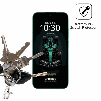 Schutz gegen Kratzer auf dem realmegt8 pro aston martin Glas durch Schlüssel oder Ähnliches