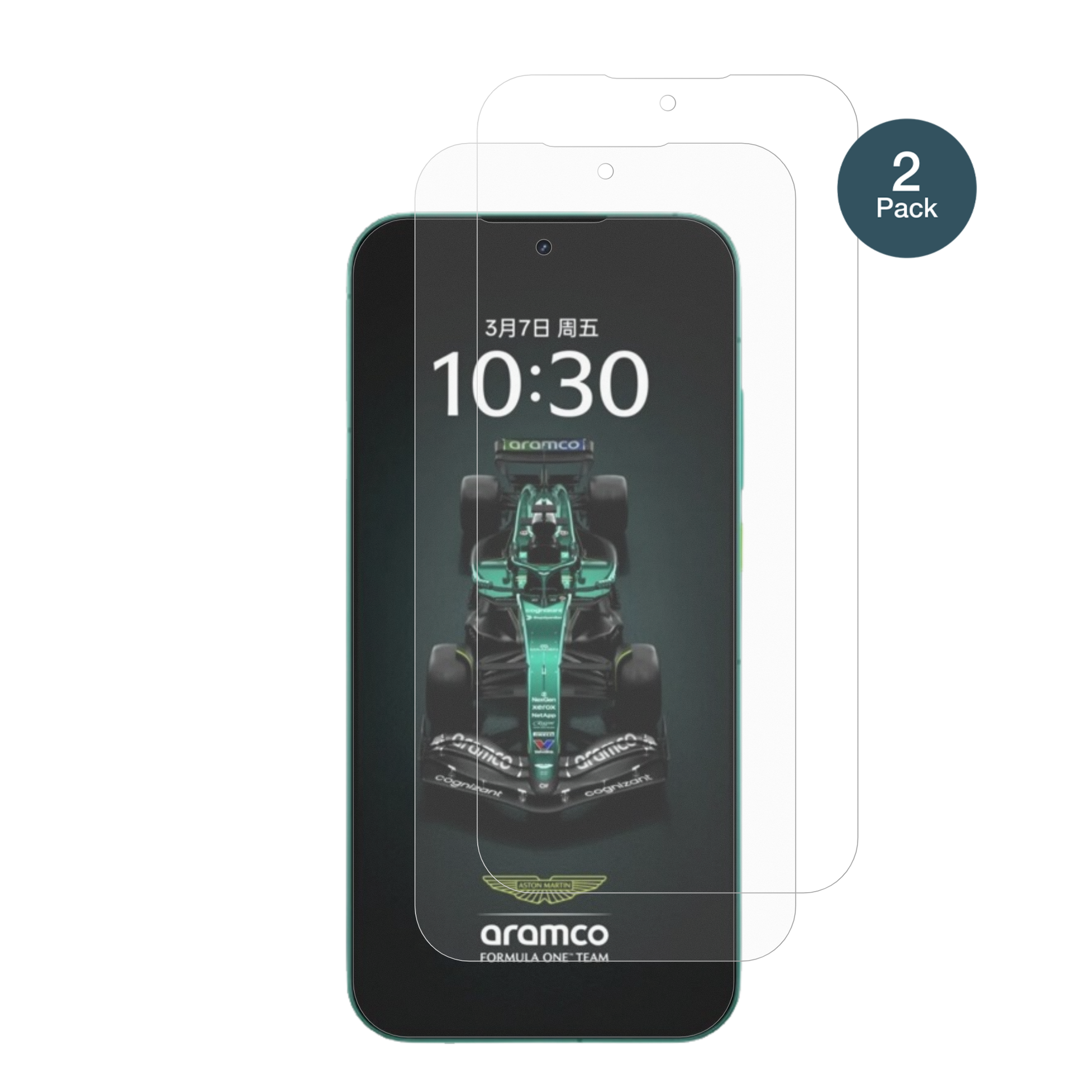 realmegt8 pro aston martin mit aufgebrachter dipos Panzerfolie, die lästige Fingerabdrücke minimiert