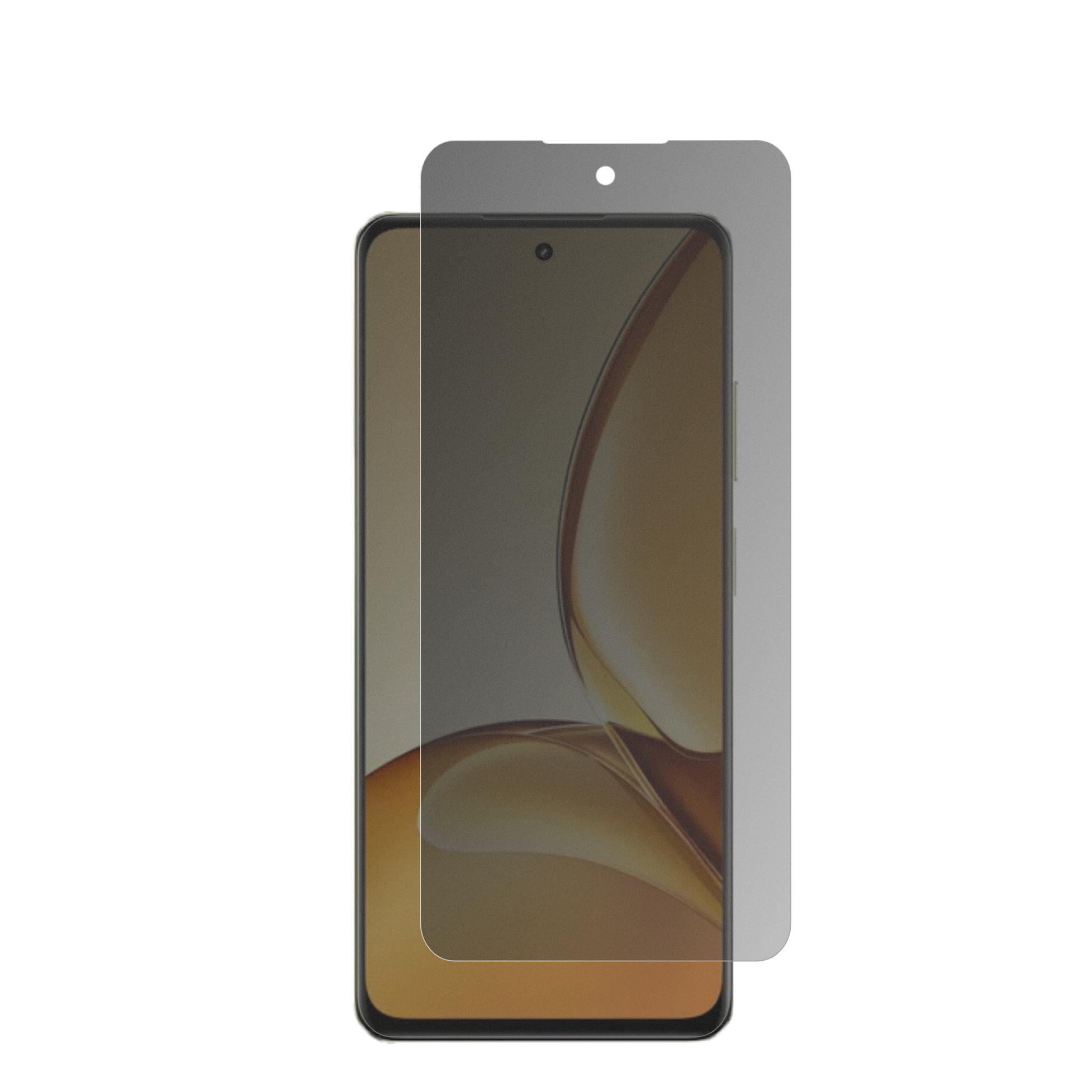 RealmeNarzo 90 Pro 5G mit aufgebrachter dipos Flex Schutzfolie, die seitliche Einblicke blockiert