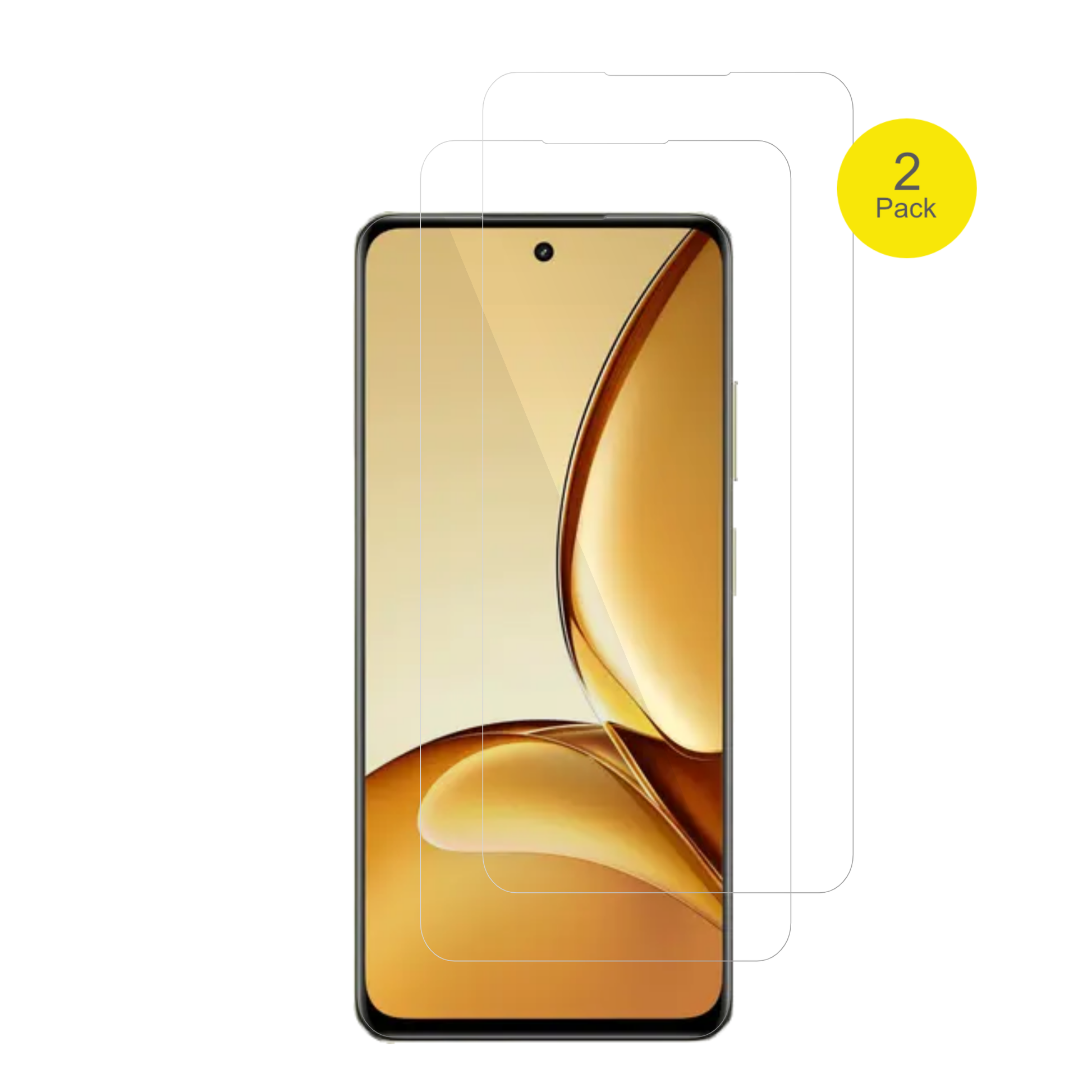 RealmeNarzo 90 Pro 5G mit aufgebrachter dipos Displayschutzfolie, glasklare Darstellung ohne Einschränkungen
