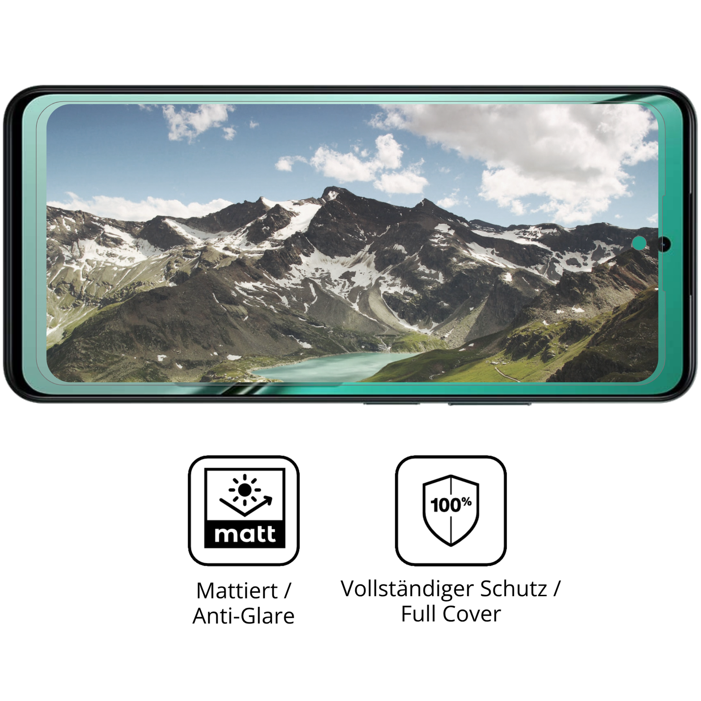 2x Full Cover Schutzfolie matt für Realme P3 Lite 4G