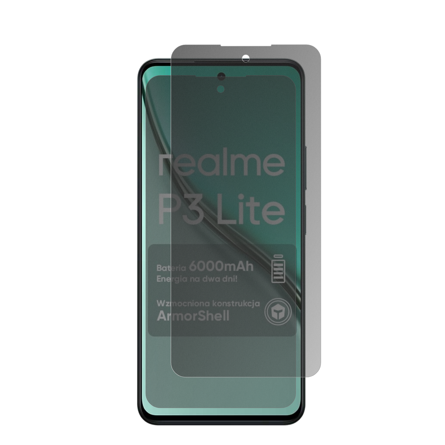Full Cover Privacy Blickschutzfolie für Realme P3 Lite 4G