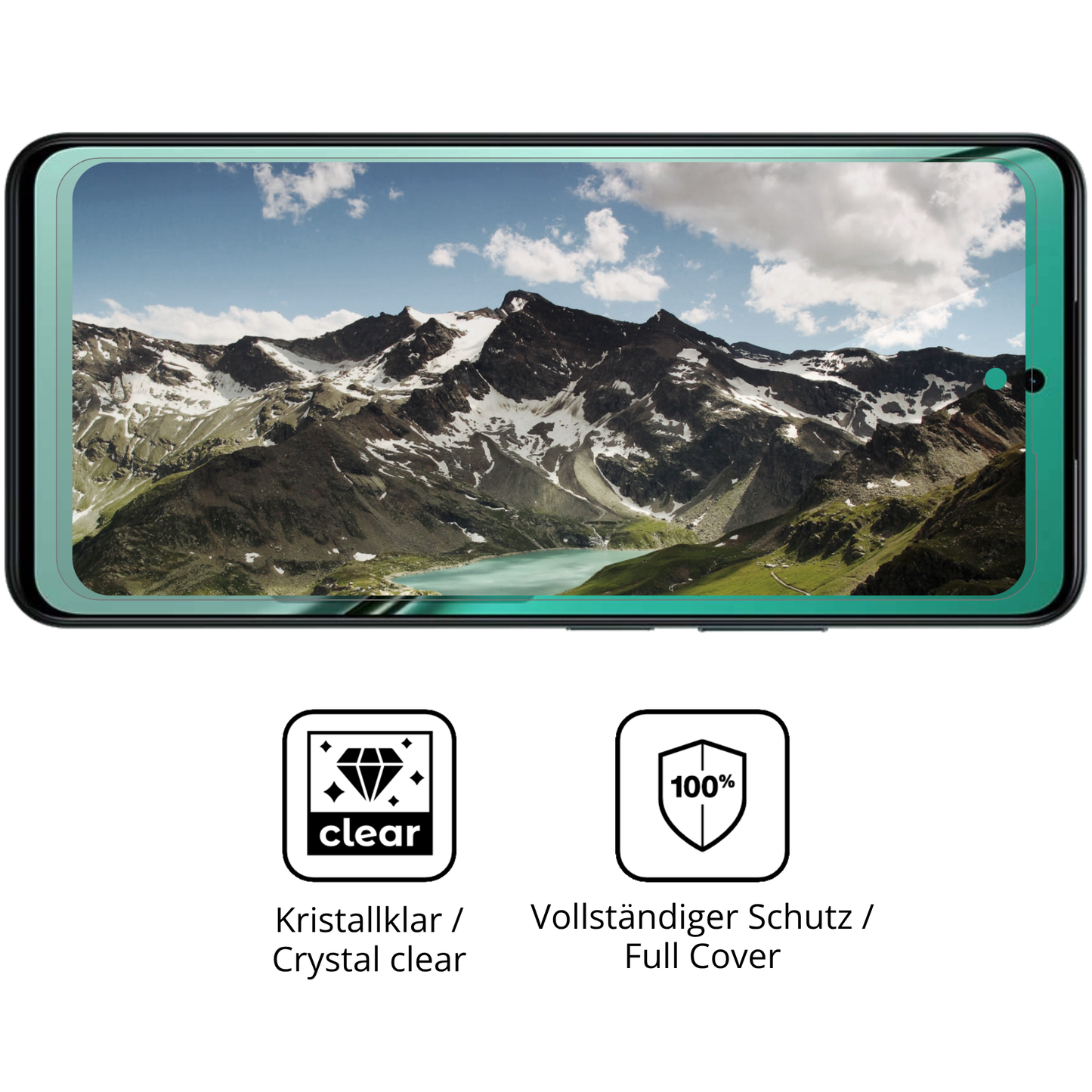 2x 3D Full Cover Schutzfolie für Realme P3 Lite 4G