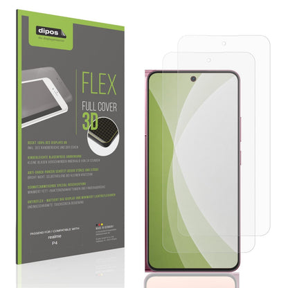 Matte Displayschutzfolie von dipos passend für realme P4, 100% Displayabdeckung und blasenfreie Montage