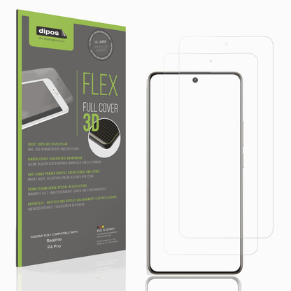 Matte Displayschutzfolie von dipos passend für Realme P4 Pro, 100% Displayabdeckung und blasenfreie Montage