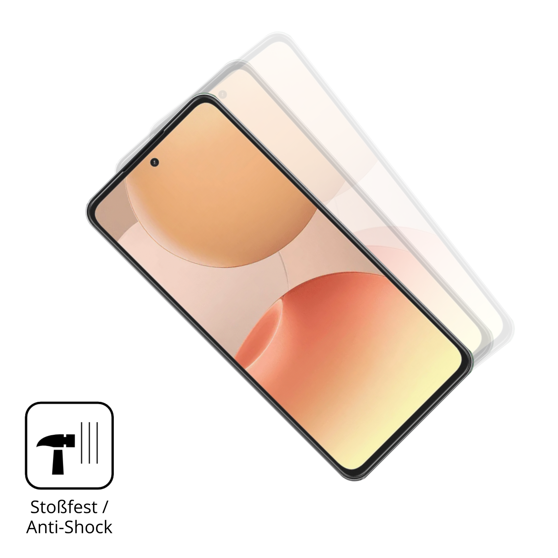 Schutz gegen Kratzer auf dem Realme P4x 5G Glas durch Schlüssel, Stöße gegen die Tischkante oder Stürze