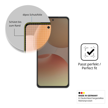 Schutz gegen Kratzer auf dem Realme P4x 5G Glas durch Schlüssel, Stöße gegen die Tischkante oder Stürze