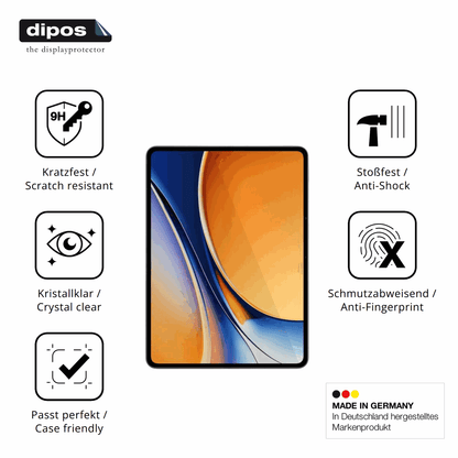 2x 9H Schutzfolie für Realme Pad 3 Panzerfolie