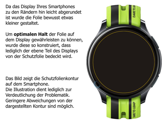 dipos Displayschutz für Realme Watch T1, mattierte Oberfläche, robuste Festigkeit und perfekte Passform