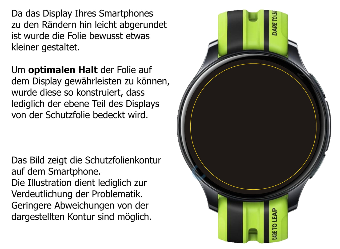 Blickschutzfolie für Realme Watch T1 matt Schutzfolie Privacy