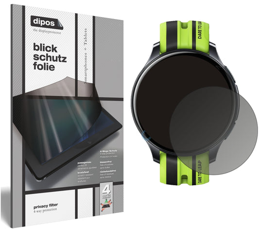 Blickschutzfolie von dipos passend für Realme Watch T1, präziser Zuschnitt und blasenfrei montiert