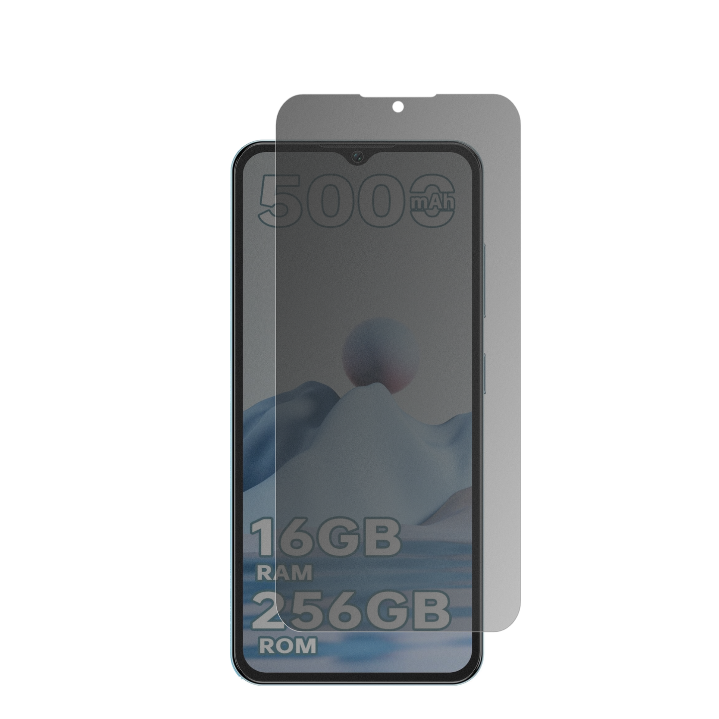 Redmagic11 Pro mit aufgebrachter dipos Flex Schutzfolie, die seitliche Einblicke blockiert