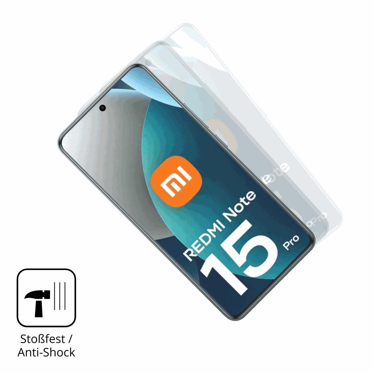 Schutz gegen Kratzer auf dem Redmi Note 15 Pro 4G Glas durch Schlüssel, Stöße gegen die Tischkante oder Stürze