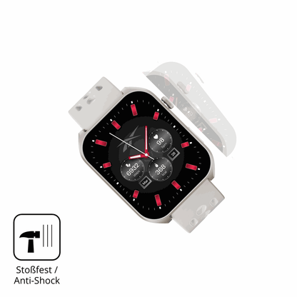 Schutz gegen Kratzer auf dem Reebok Icon Smartwatch Glas durch Schlüssel oder Ähnliches