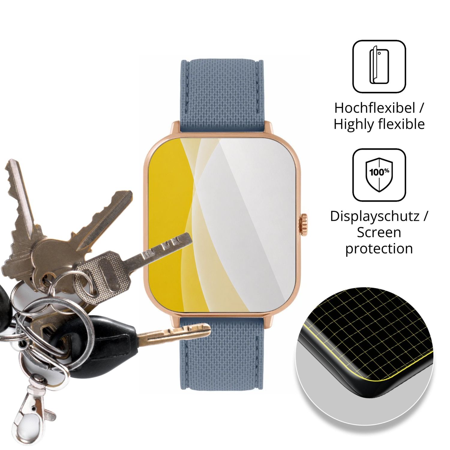 dipos Displayschutz für Reflex Active Venture 400 S AMOLED, transparente Oberfläche, geringe Dicke und perfekte Passform