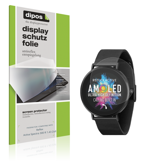 Matte Displayschutzfolie von dipos passend für reflexactiva spectra 300 r 1.43 zoll, präziser Zuschnitt und blasenfrei montiert