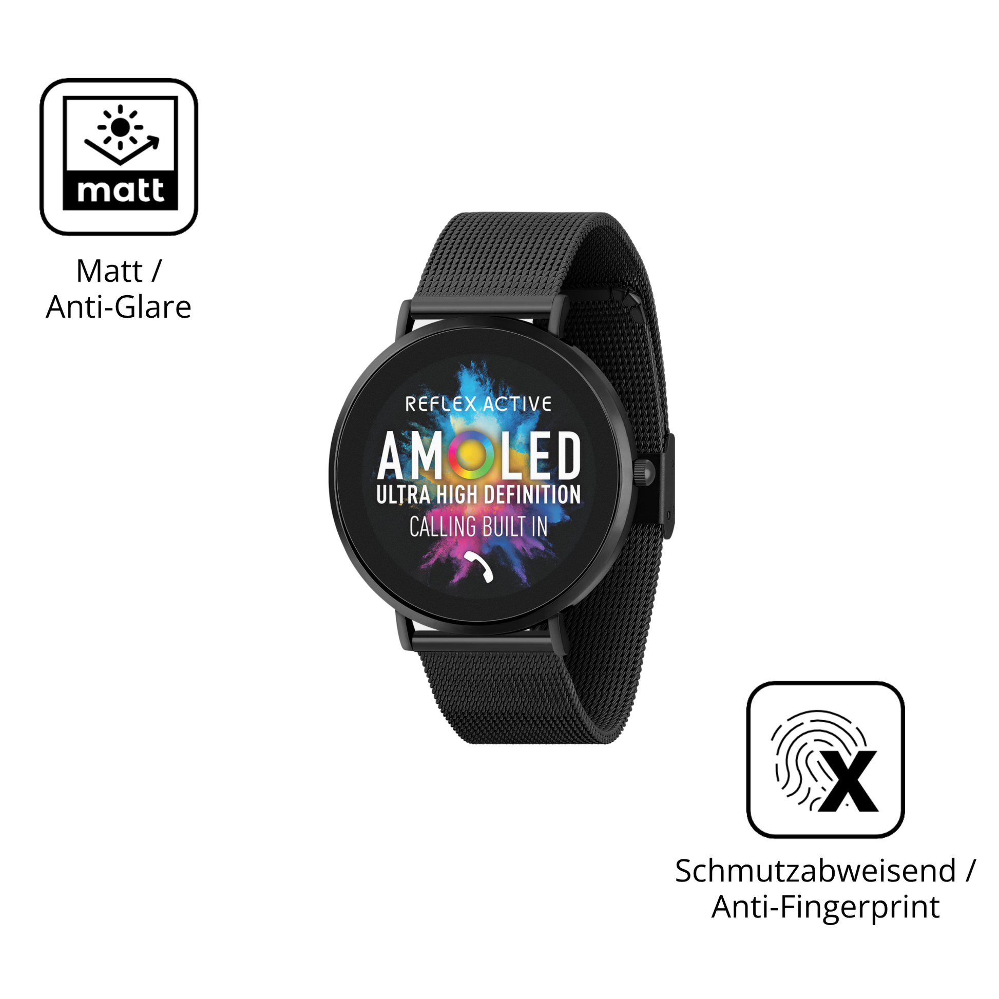 Dünne und entspiegelnde Folie passend zugeschnitten für reflexactiva spectra 300 r 1.43 zoll