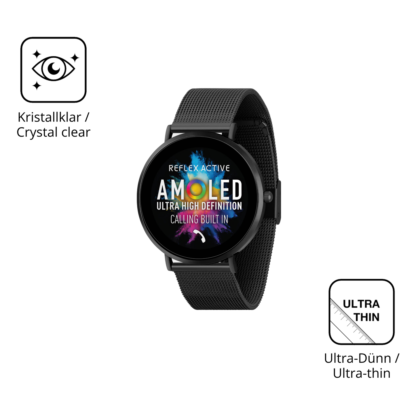 Dünne und klare Folie passend zugeschnitten für reflexactiva spectra 300 r 1.43 zoll