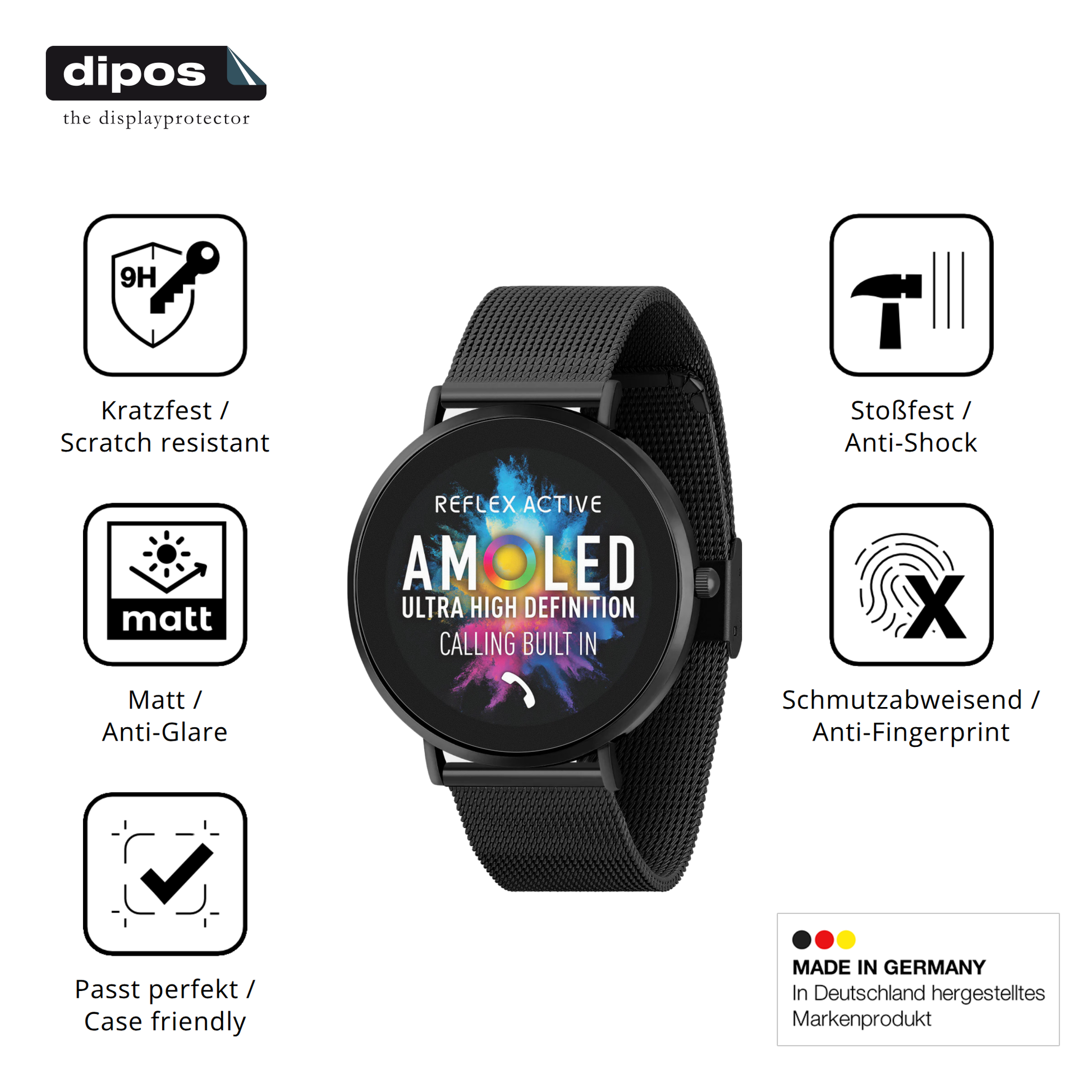 Displayschutz hergestellt in Deutschland, höchste Qualität made in Germany