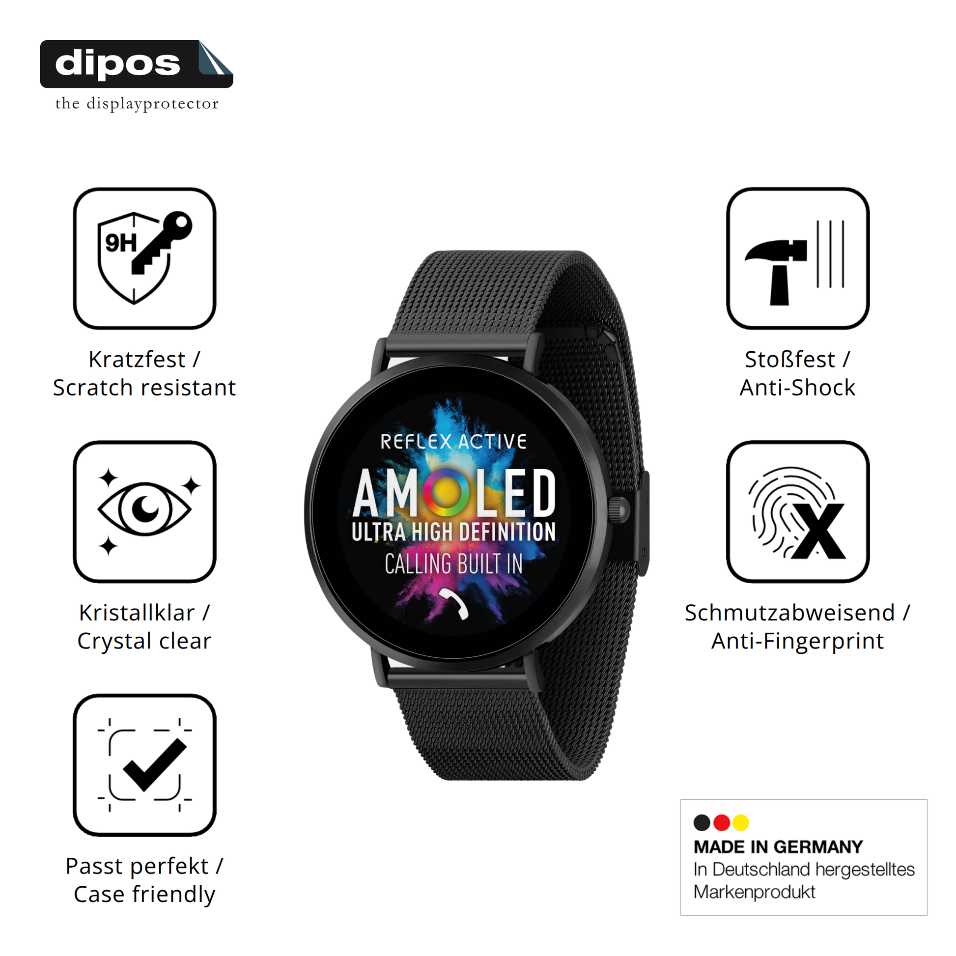 Displayschutz hergestellt in Deutschland, höchste Qualität made in Germany