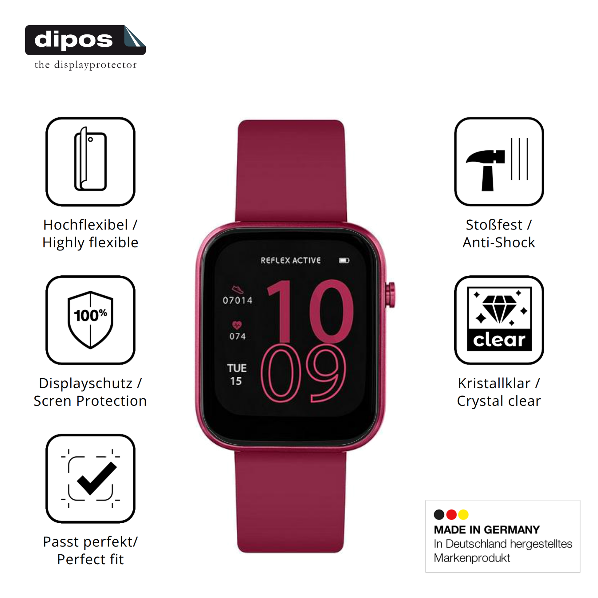 Displayschutz hergestellt in Deutschland, höchste Qualität made in Germany