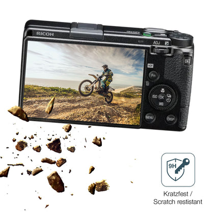 dipos Displayschutz für RICOH GR IIIx HDF, mattierte Oberfläche, robuste Festigkeit und perfekte Passform