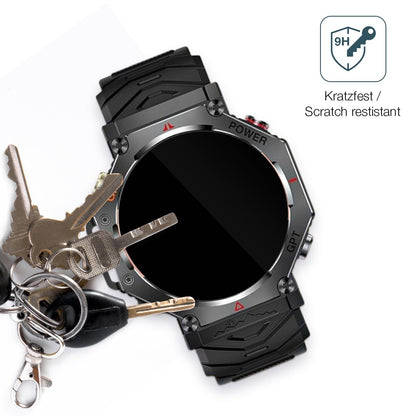 dipos Displayschutz für Rmana KC91 1.39 Zoll, transparente Oberfläche, perfekte Passform auch für die Rundungen