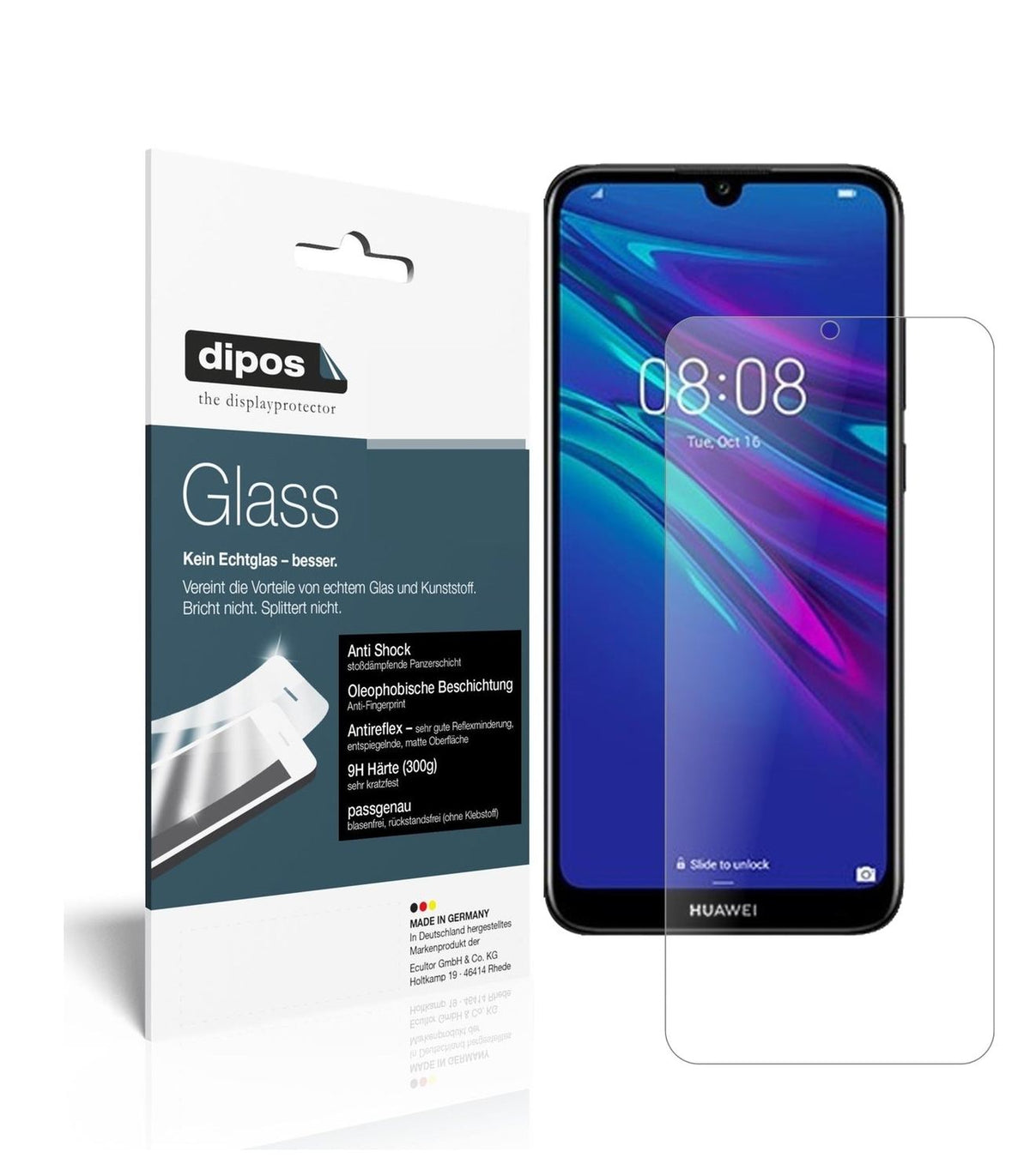 1x 9H Schutzfolie matt für Huawei Y6 (2019) Panzerfolie