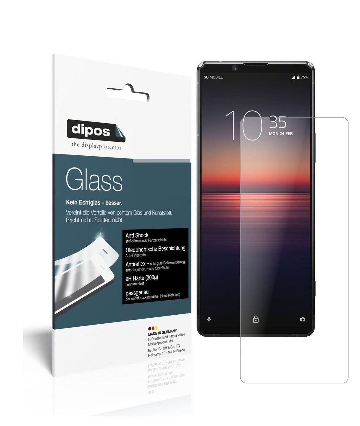 1x 9H Schutzfolie matt für Sony Xperia 1 II Panzerfolie