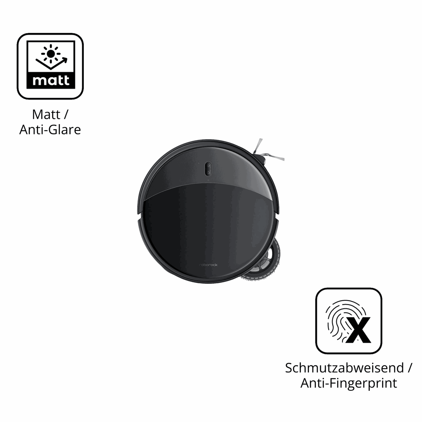 2x Schutzfolie matt für Roborock Saros 10R Display-Schutzfolie