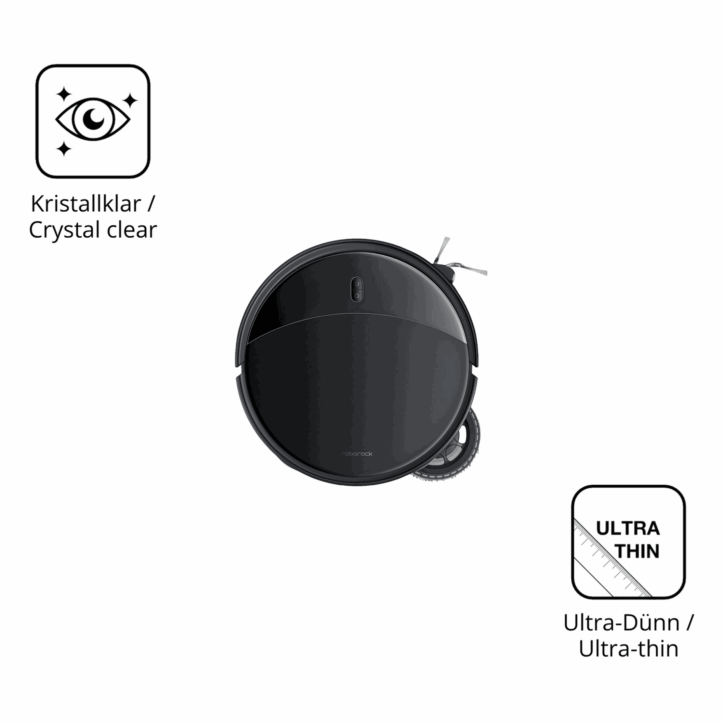 2x Schutzfolie klar für Roborock Saros 10R Display-Schutzfolie