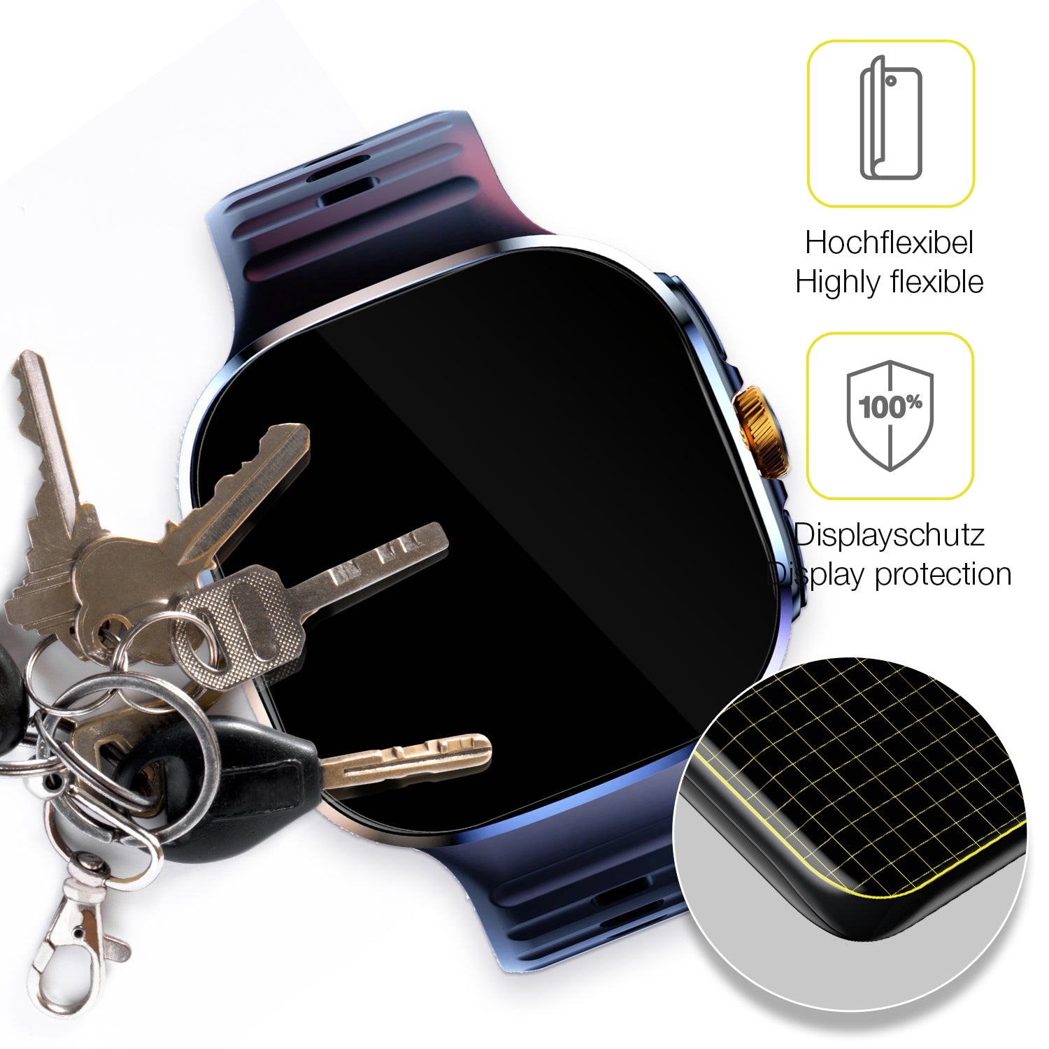 dipos Displayschutz für Rogbid Model S, transparente Oberfläche, geringe Dicke und perfekte Passform