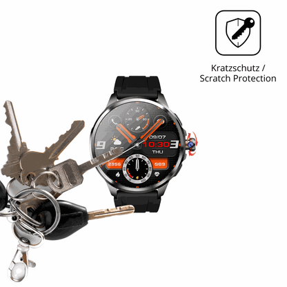 Schutz gegen Kratzer auf dem Rogbid Model R2 Ultra Glas durch Schlüssel oder Ähnliches