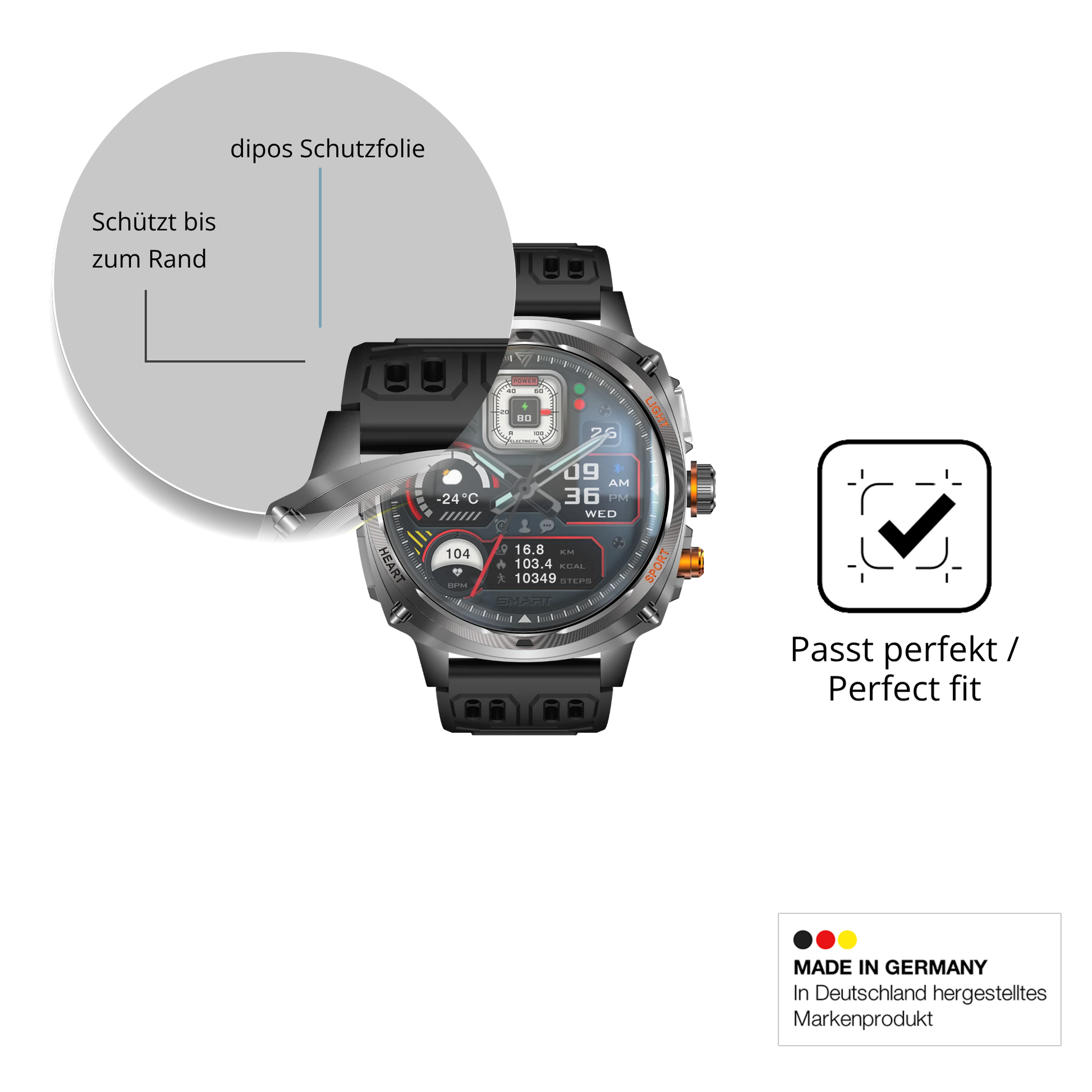 Besonders flexibler Displayschutz mit Anti-Shock-Schicht im Materialmix