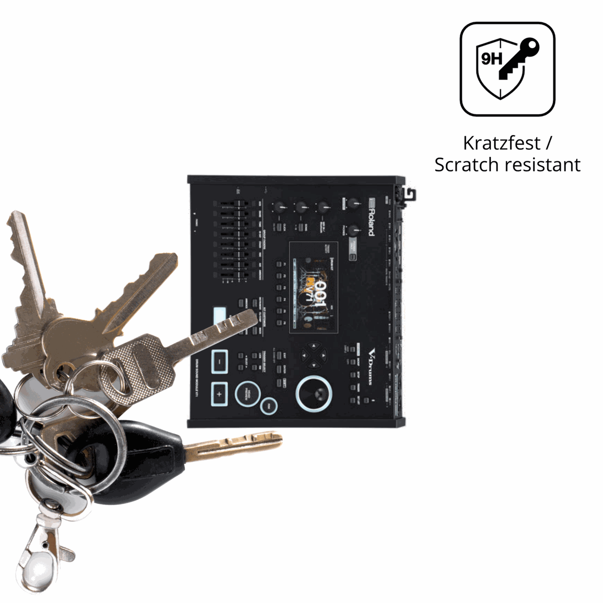 dipos Displayschutz für Roland V71, mattierte Oberfläche, robuste Festigkeit und perfekte Passform
