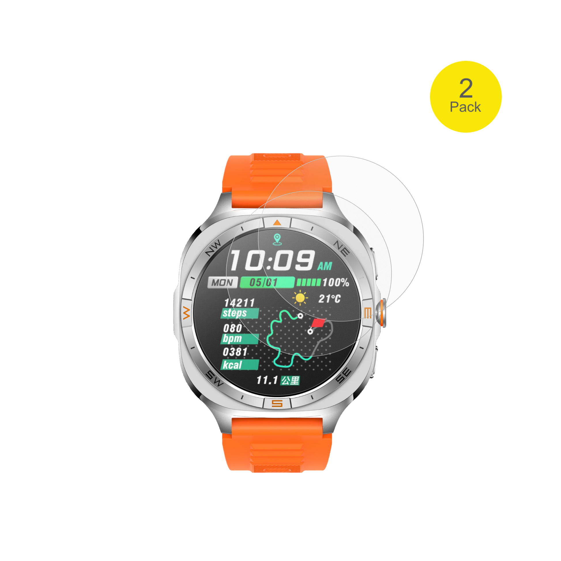 RollmeGT5S mit aufgebrachter dipos Flex Schutzfolie, glasklare Darstellung ohne Einschränkungen