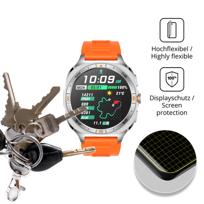 dipos Displayschutz für Rollme GT5S, transparente Oberfläche, perfekte Passform auch für die Rundungen