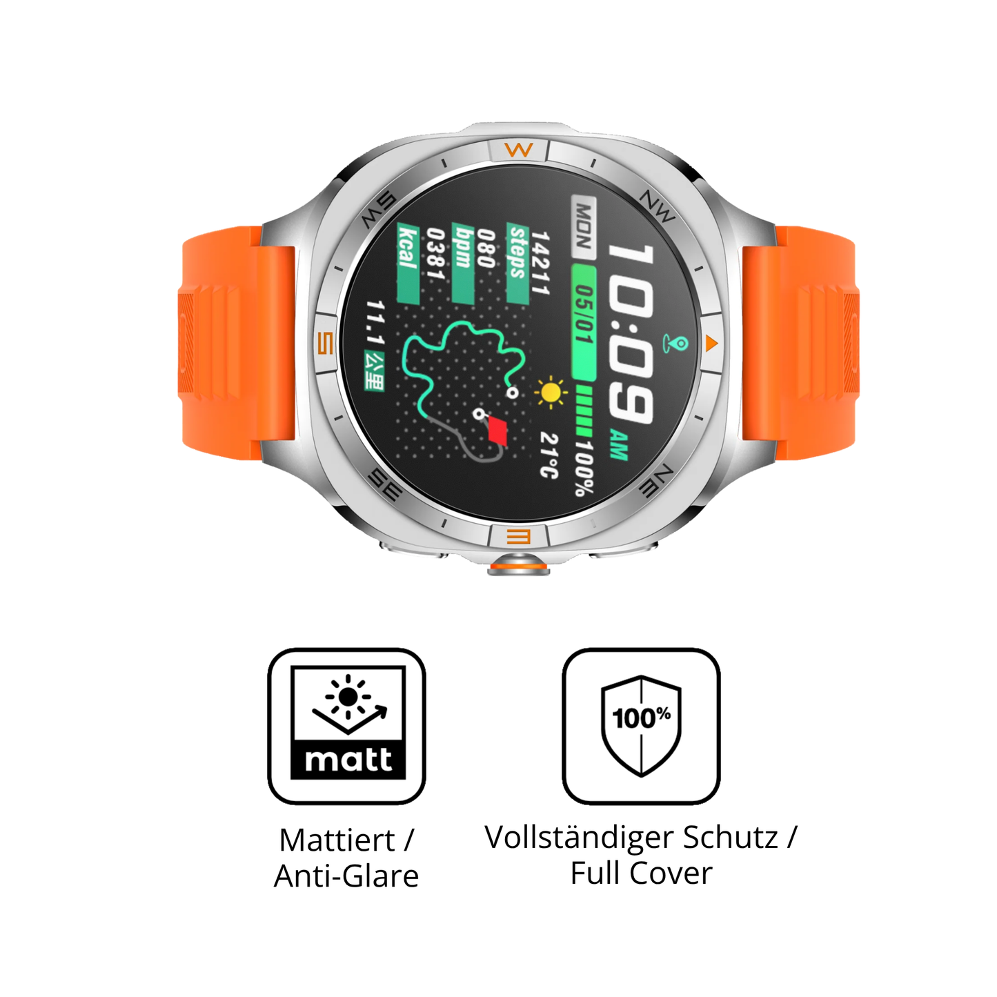 Flexible TPU-Folie passend zugeschnitten für Rollme GT5S, vollständige Abdeckung