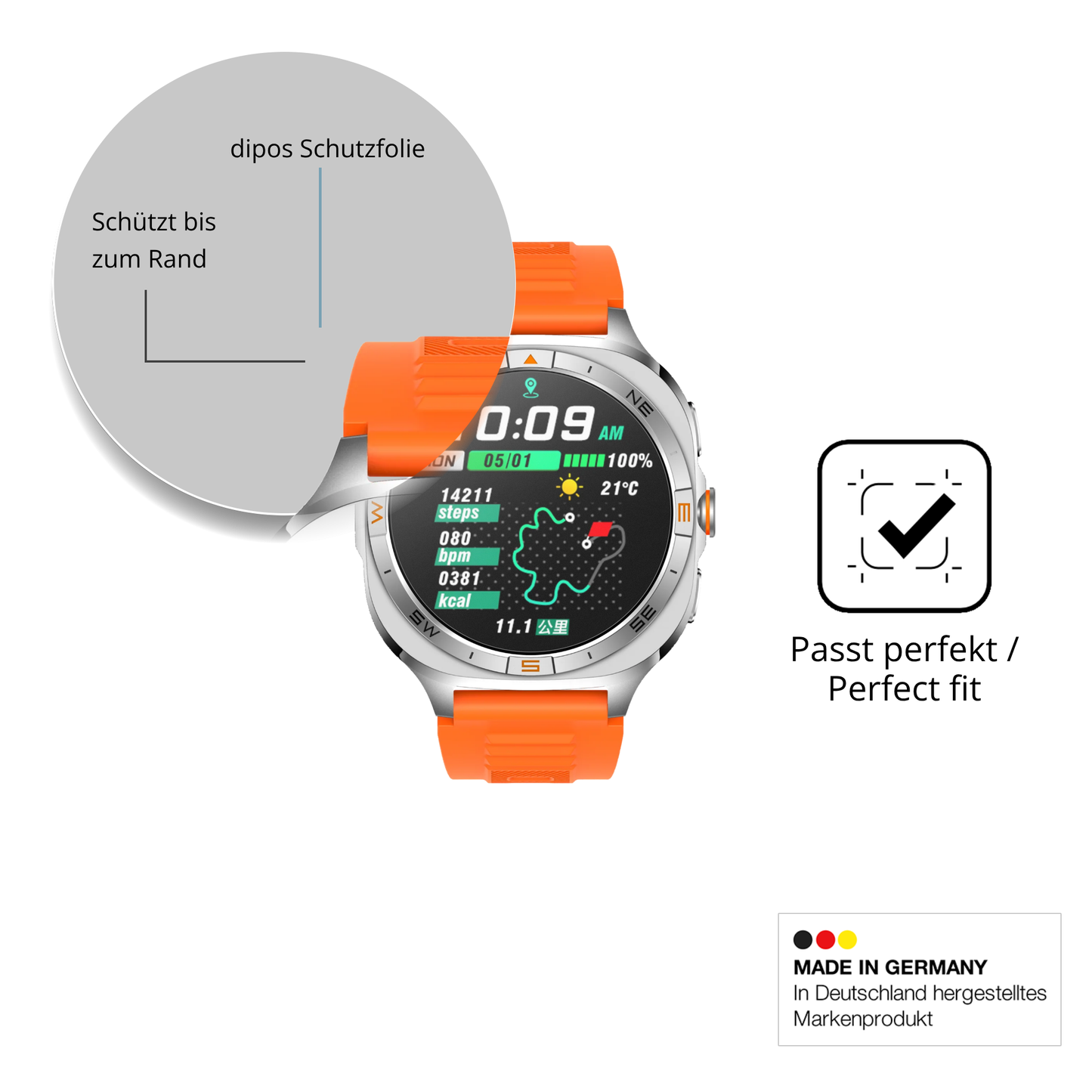 Besonders flexibler Displayschutz mit Anti-Shock-Schicht im Materialmix