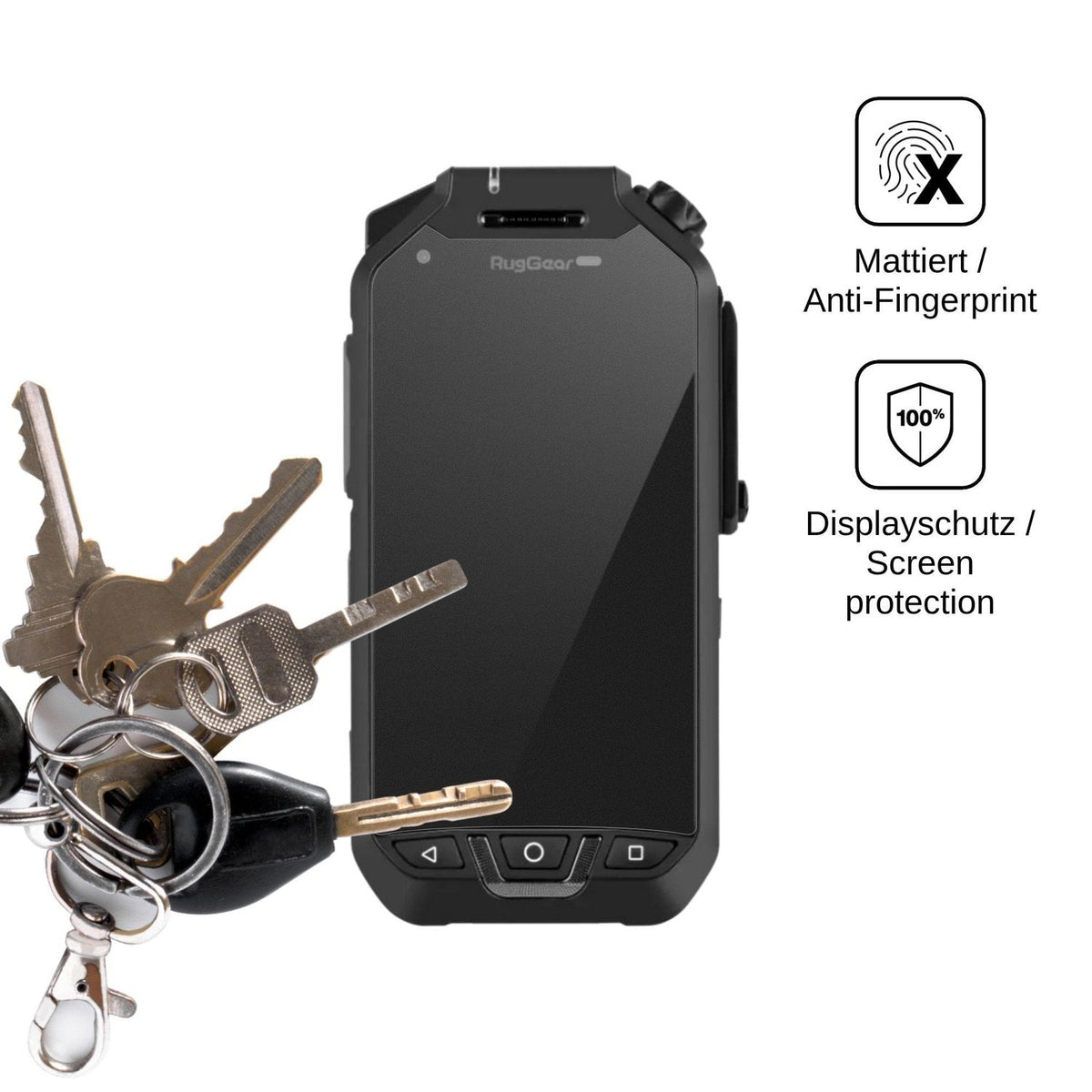 Blickschutzfolie für RugGear RG750 matt Schutzfolie Privacy
