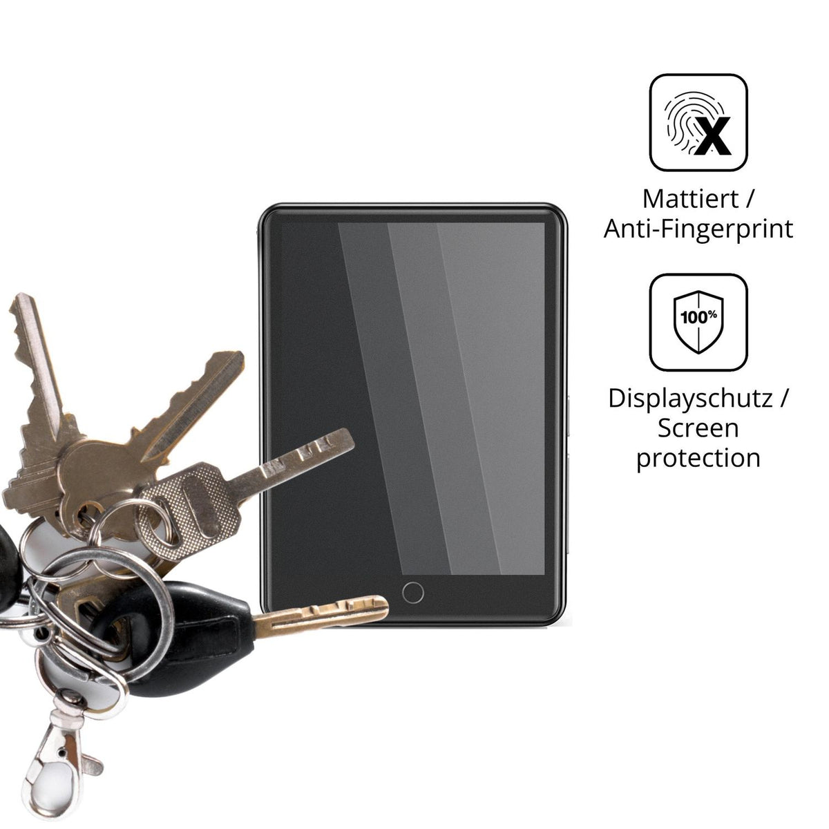 dipos Displayschutz für RUIZU M7, mattierte Oberfläche, Blickschutzfilter und perfekter Passform