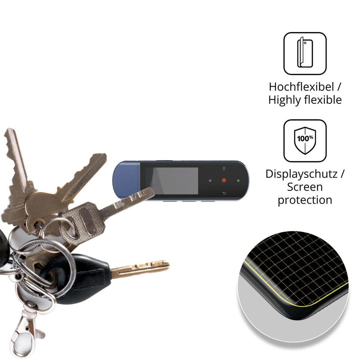 dipos Displayschutz für RUIZU X69, mit Blickschutzfilter und perfekter Passform auch für die Rundungen