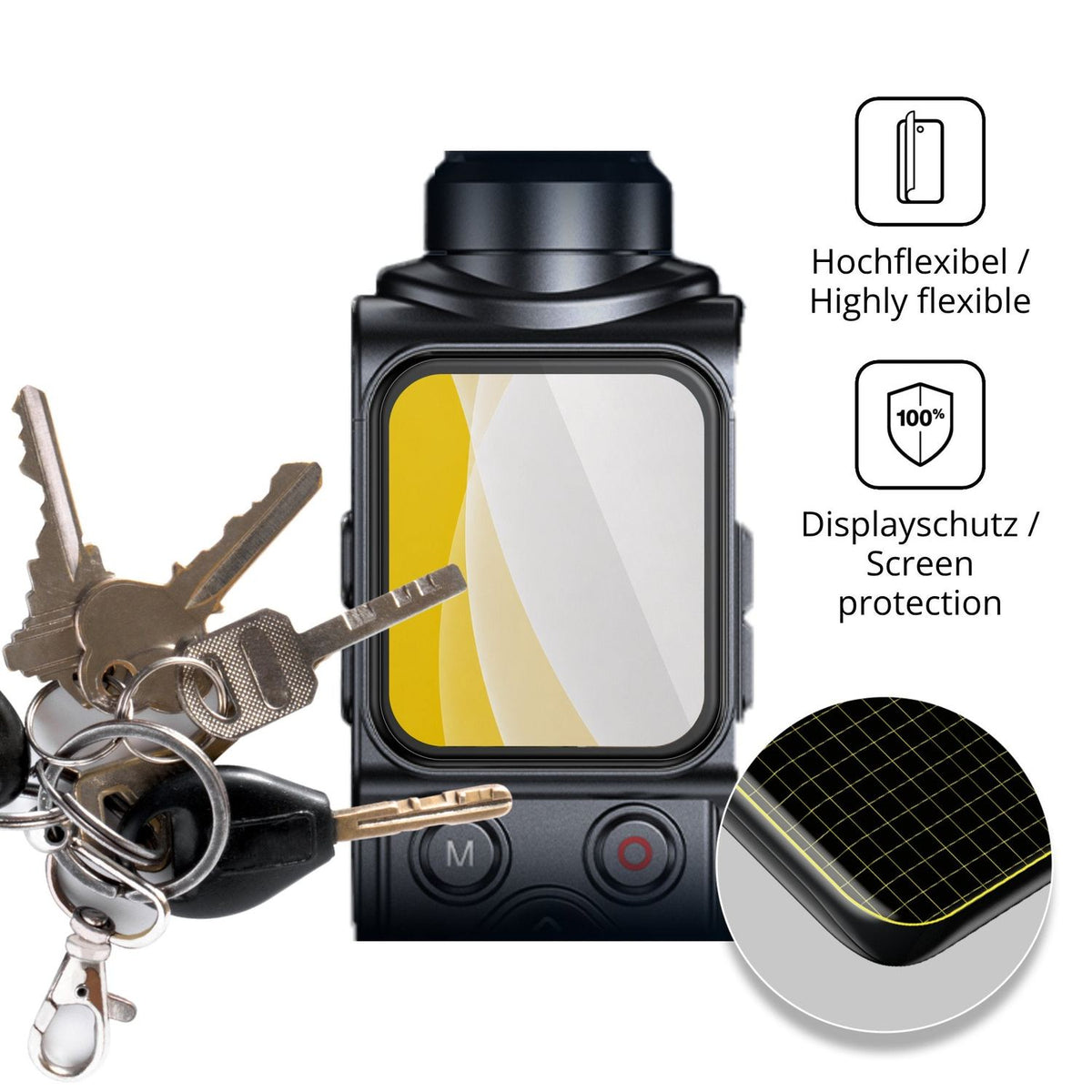 dipos Displayschutz für Ruycllo M105, transparente Oberfläche, geringe Dicke und perfekte Passform