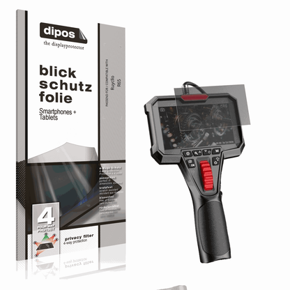 Blickschutzfolie von dipos passend für Ruycllo R65, präziser Zuschnitt und blasenfrei montiert