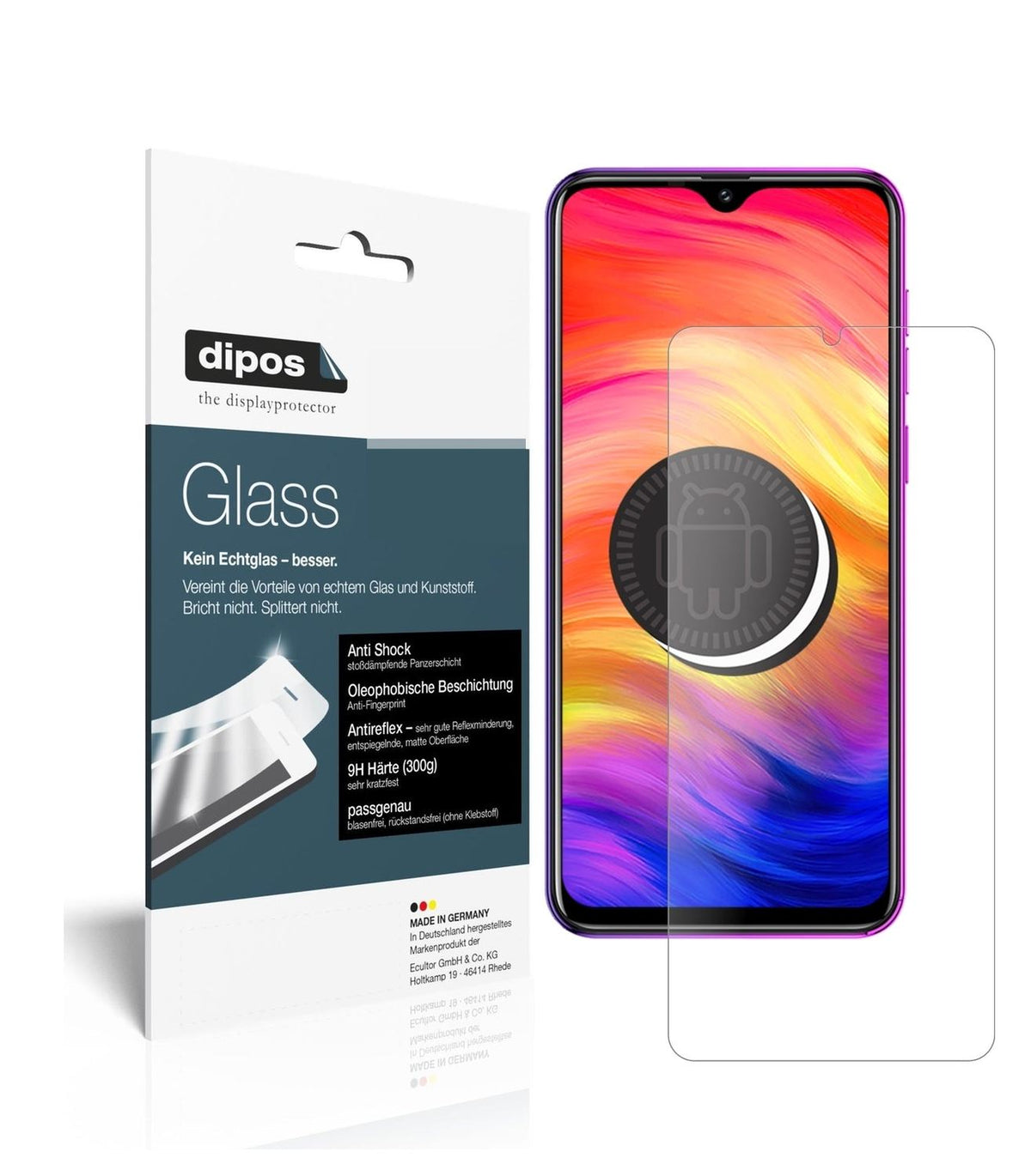 1x 9H Schutzfolie matt für Ulefone Note 7 Panzerfolie