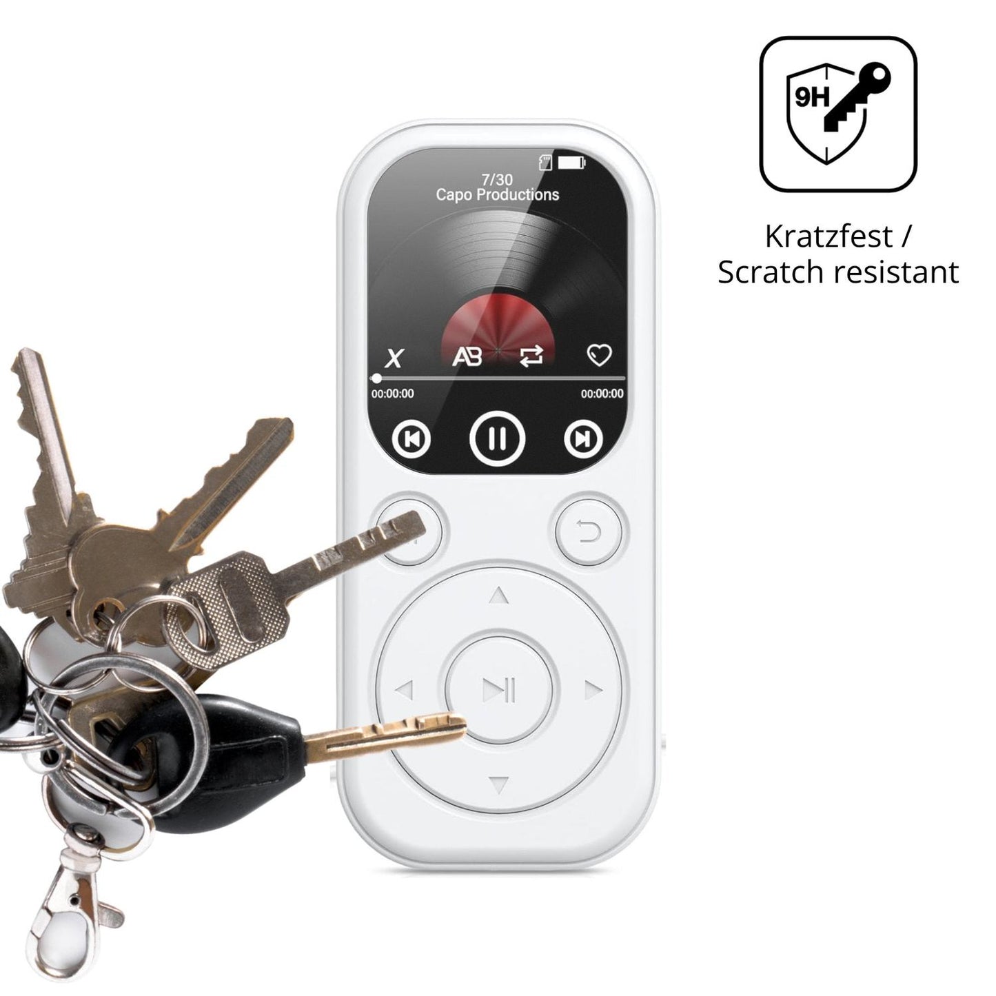 dipos Displayschutz für RWSRW MP301-BS MP3-Player, mattierte Oberfläche, robuste Festigkeit und perfekte Passform